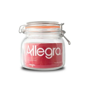 Frasco Vidrio Allegra Tapa Hermética 800Ml Transparente Contenedor
