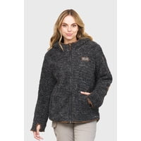 Chaqueta Chiporro Clásica Negro Melange Mujer Falcone