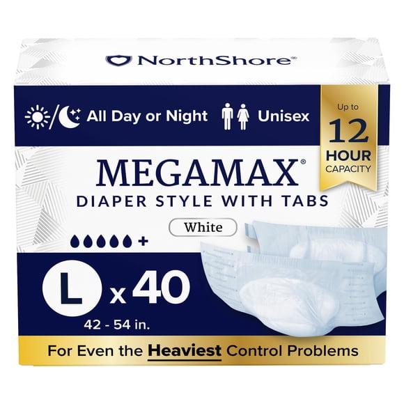 Pañales para Adultos NorthShore MegaMax Grandes 40 Unidades 107-137 cm