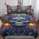 thumbnail image 1 of Juego de funda nórdica con estampado 3D de calavera gótica, microfibra cepillada suave, fundas nórdicas creativas con calaveras, fácil cuidado, juegos de ropa de cama de calidad hotelera con, 1 of 3