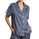 thumbnail image 2 of Pijama Satín Largo Estampado Listado | Estilo Suave, 2 of 3