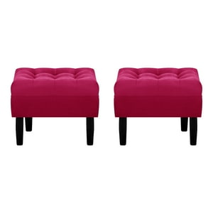 Bodevir - Set Pouf Wood 1C Felpa 00 Burdeo