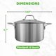 thumbnail image 5 of Olla Grande NutriChef NCSP6 5.7L Acero Inoxidable con Tapa, 5 of 7