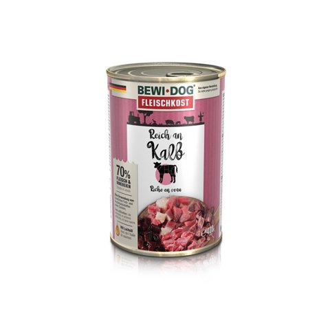 Lata Bewi Dog Perros Adultos Ternera 400 Grs. X 6 Un.