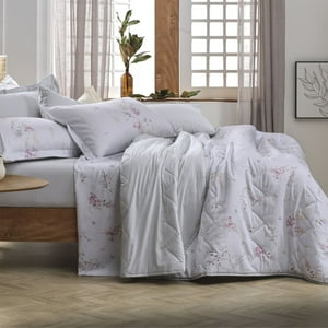 Decomondo - Cubrecama Altenburg Percal 180 Hilos King Crystal Garden