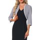 thumbnail image 1 of INSPIRE CHIC Chaqueta de Halloween para Mujer con Ribete de Lentejuelas, Manga 3/4, Abierta al Frente, Corta de Chifón, Gris L, 1 of 6