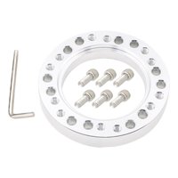 Ioensy - Adaptador De Cubo De Volante De Coche Almohadilla Espaciadora Ruedas Accesorios Piezas Plata