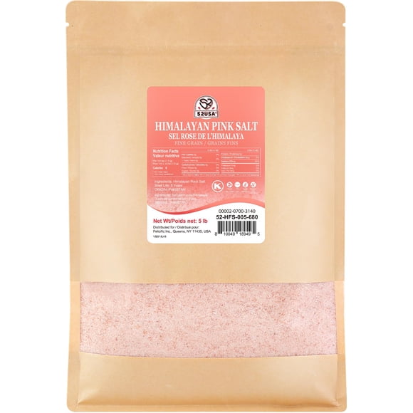 Salt 52USA, grano fino rosa del Himalaya, 2,36 kg