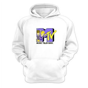 Genérico - Polerón Canguro Mtv´S Blanco Talla S Unisex