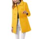thumbnail image 2 of Abrigo de Invierno Doble Botonadura con Cuello Peter Pan para Mujer de INSPIRE CHIC, Gabardina Mostaza Amarillo M, 2 of 7