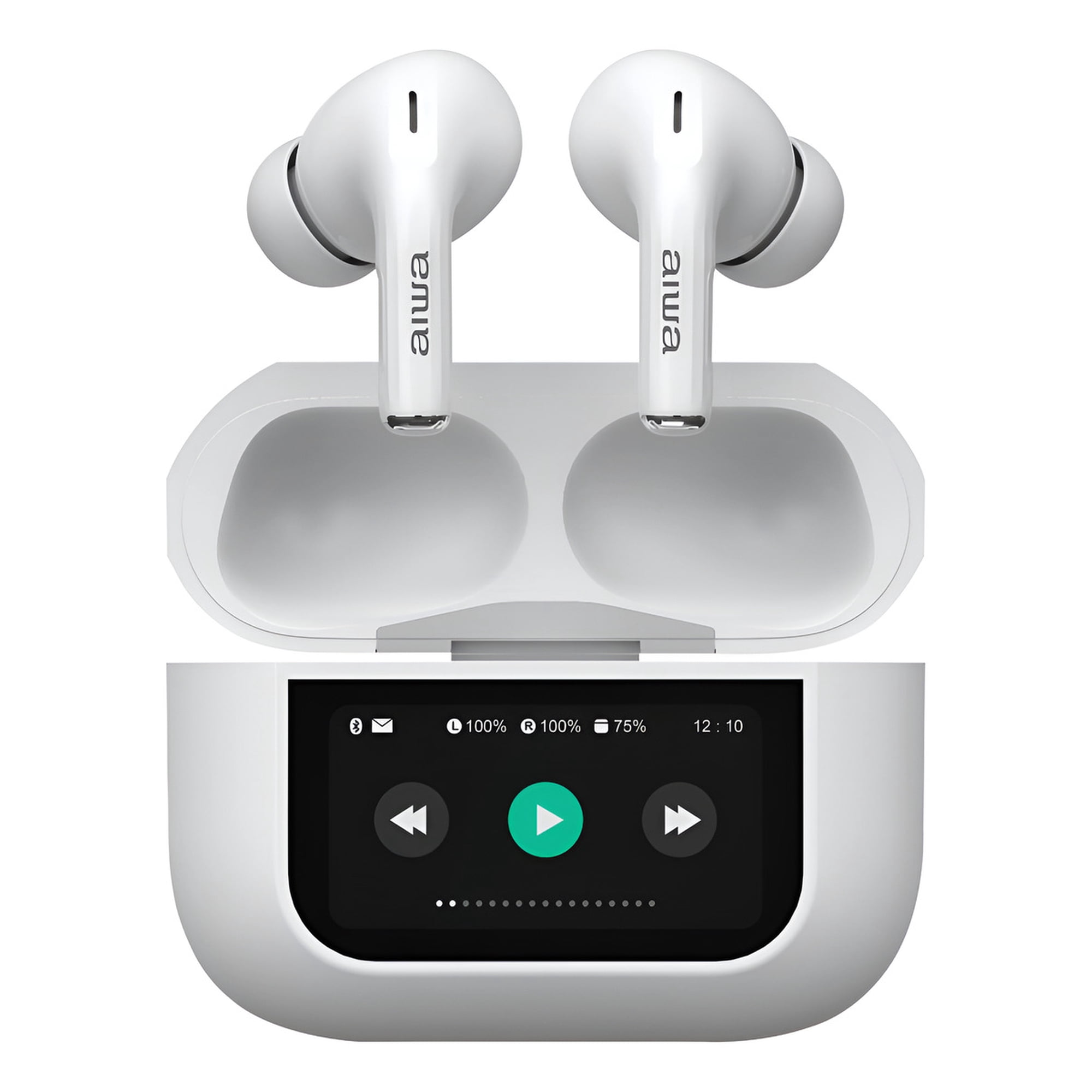 Audífonos Bluetooth Panta Tactil Canc Ruido Aiwa Aw-twsgprow