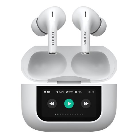 Audífonos Bluetooth Panta Tactil Canc Ruido Aiwa Aw-Twsgprow