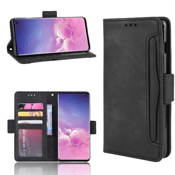 Funda Tipo Billetera FOXDOCK para Samsung Galaxy S10 – Tapa Flip con Tarjetero
