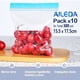 thumbnail image 1 of Bolsas Zipl Cierre Hermetico Para Alimentos Aileda S 15x17cm En Total 10 paquetes （Envasado con 30 unidades por bolsa）, 1 of 8