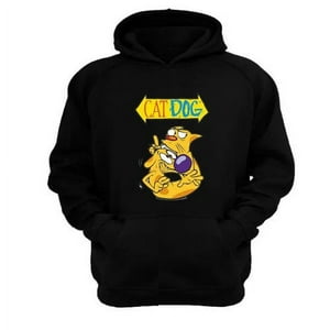 Genérico - Polerón Canguro Cat Dog Negro Talla S Unisex