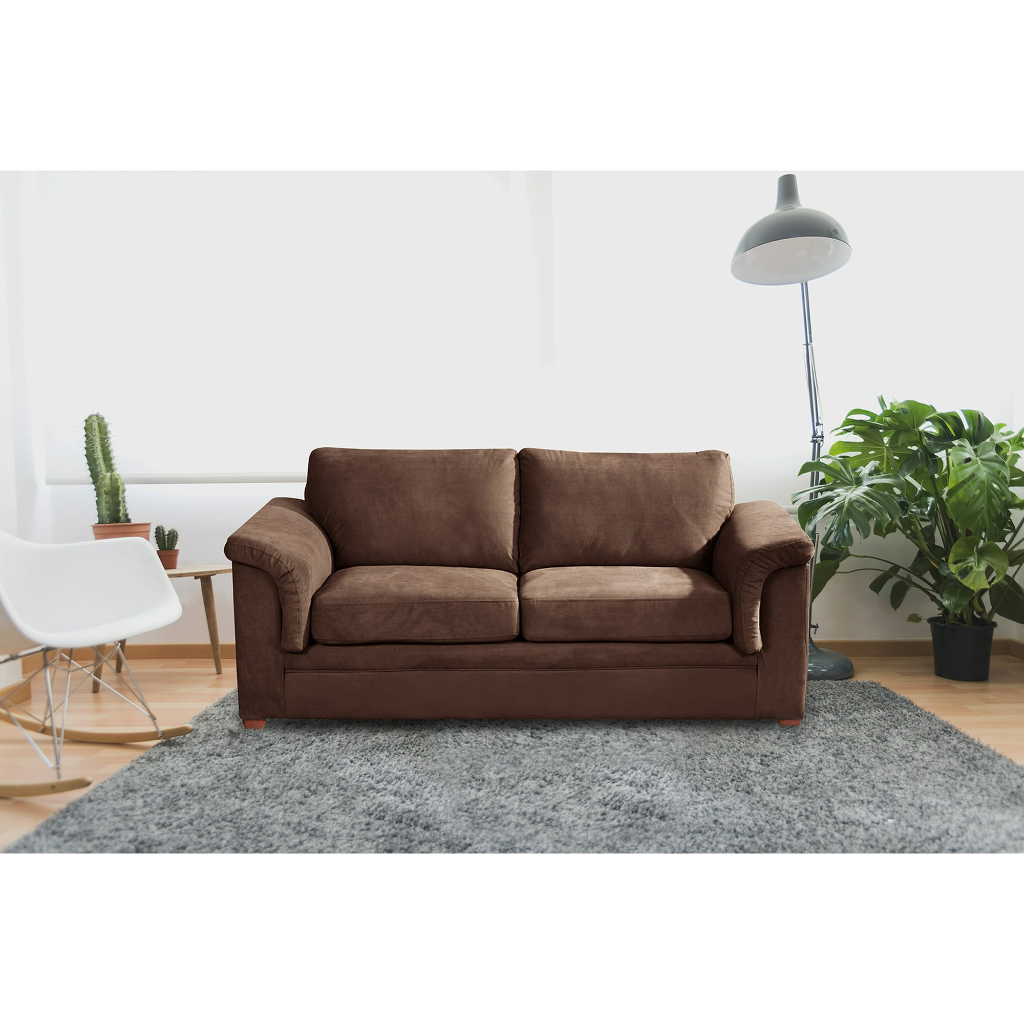 Latam Home - Sofa Ancona 3c Tela Velvet Chocolate