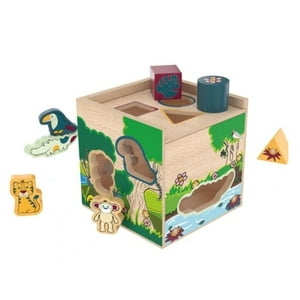 Playtive - Cubo De Habilidades De Madera Safari