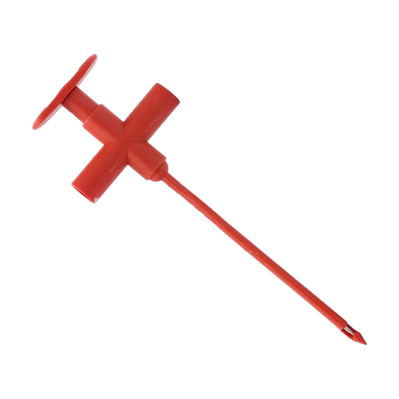 Ioensy - Pin De Sonda De Detección, Clip De Sonda Perforadora De Alambre Para Multímetro, Prueba De Voltaje, Rojo