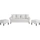 thumbnail image 2 of Sofá Lua 3C + 2 Poufs Pu Blanco, 2 of 3
