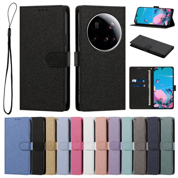 Cartera Funda para Xiaomi 15 Ultra Carga Inalámbrica, Negro
