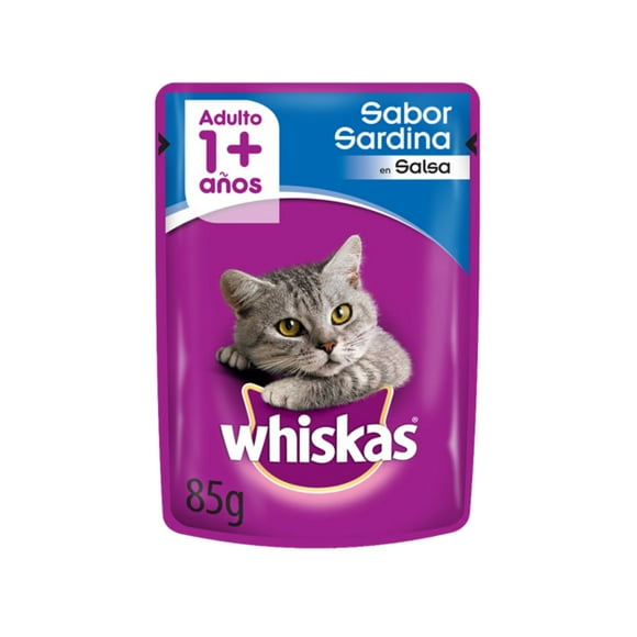 Sobres de Alimento Húmedo Whiskas Sardina 12 un.