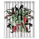 thumbnail image 1 of Cortina de ducha de fondo de zombi con ganchos, tamaño 60 x 72 pulgadas, 1 of 3