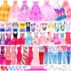 thumbnail image 1 of Kit de ropa y accesorios para muñecas BYMORE, 46 unidades, para 11 a 12 muñecas, 1 of 6