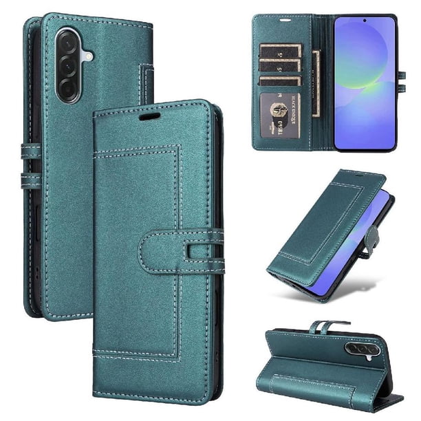 Premium Wallet Case for Samsung Galaxy A56 with Card Slots & Kickstand, Flip Cover Green