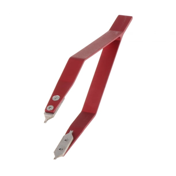Alicates de Resorte para Relojes, Alicates de Resorte Portátiles para Extracción de Orejetas, Herramienta de Reparación de Relojes para Relojeros Adul Rojo