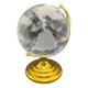 thumbnail image 2 of Globo terráqueo decorativo de cristal plateado, 2 of 3