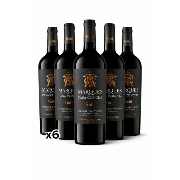 Pack 6 Vino Marques de Casa Concha Gold Cabernet 750ml