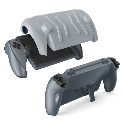 Genérico - Funda Protectora Compatible Con Playstation Portal Con Soporte, Cubierta Extraíble Que Absorbe Los Golpes Y Diseño 2 En 1 Para Una Mayor Protección Contra Caídas-Gris