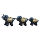 thumbnail image 3 of 3x Estatuas De Elefante De Resina Mesa Decoración Del Hogar Recuerdo Elefante Decoración Azul, 3 of 5