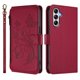 thumbnail image 2 of Funda Cartera Mariposa para [Samsung Galaxy A25 5G] con Soporte y Cremallera Rojo, 2 of 6
