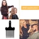 thumbnail image 4 of Peine de horquilla para el cabello, inserto de plástico negro, peine afro antideslizante, peine elevador para el cabello, peine de engranajes altos y bajos, peine para peluquería., 4 of 5