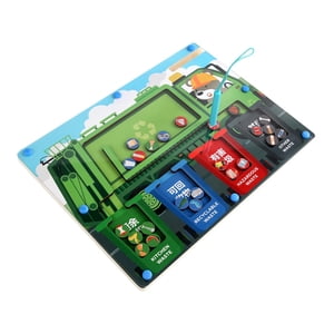 Bothyi - Tablero De Laberinto De Colores Magnéticos, Accesorio De Enseñanza, Cubo De Basura, Juguete De Clasificación Para Niños