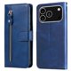 thumbnail image 2 of Funda tipo cartera para iPhone 17 Pro con bolsillo con cremallera y ranuras para tarjetas – Función de soporte Azul, 2 of 5