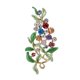 thumbnail image 1 of Elegante Mujer Rhinestone Cristal Verde Esmalte Hojas Hoja Broche Pin Joyería, 1 of 5