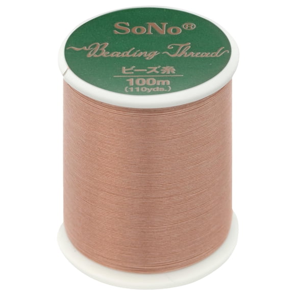 Hilo para abalorios SoNo 100% nailon japonés para costura, 100 m, natural
