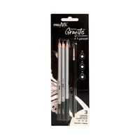 3 Lápiz Grafito Acuarelable + 1 Pincel Proarte