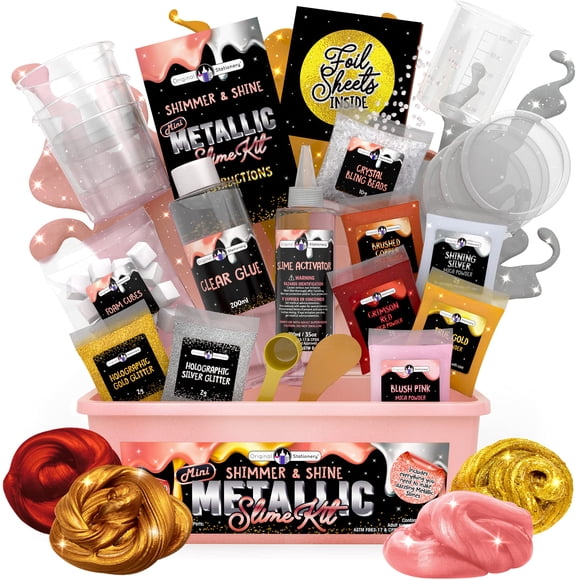Slime Kit Original Stationery Mini Metallic Shimmer 8-12 años