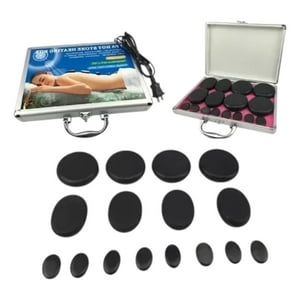 Alday - Set De Terapia Masajes Maleta Calentadora Piedras Basálticas