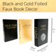thumbnail image 2 of Porta libros AZEZO – Pack de 3 libros decorativos negro y dorado, 2 of 6