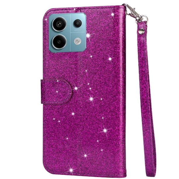 Funda para FOXDOCK Elegante funda Xiaomi Redmi Note 13 Pro 5G Glitter con cremallera-Ideal para el uso diario