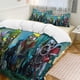 thumbnail image 2 of Juego de ropa de cama de Plants vs Zombies, funda nórdica, edredón, suave, decoración de dormitorio, regalos para niños, niñas, adolescentes, niños, 3 piezas con 1 funda nórdica., 2 of 3