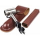 thumbnail image 1 of Taladro manual para carpintería, taladro manual con estuche de cuero para bushcraft, colonos, llave para carpintería, taladro para madera al aire libre, espiga de madera para acampar, color marrón, 1 of 4