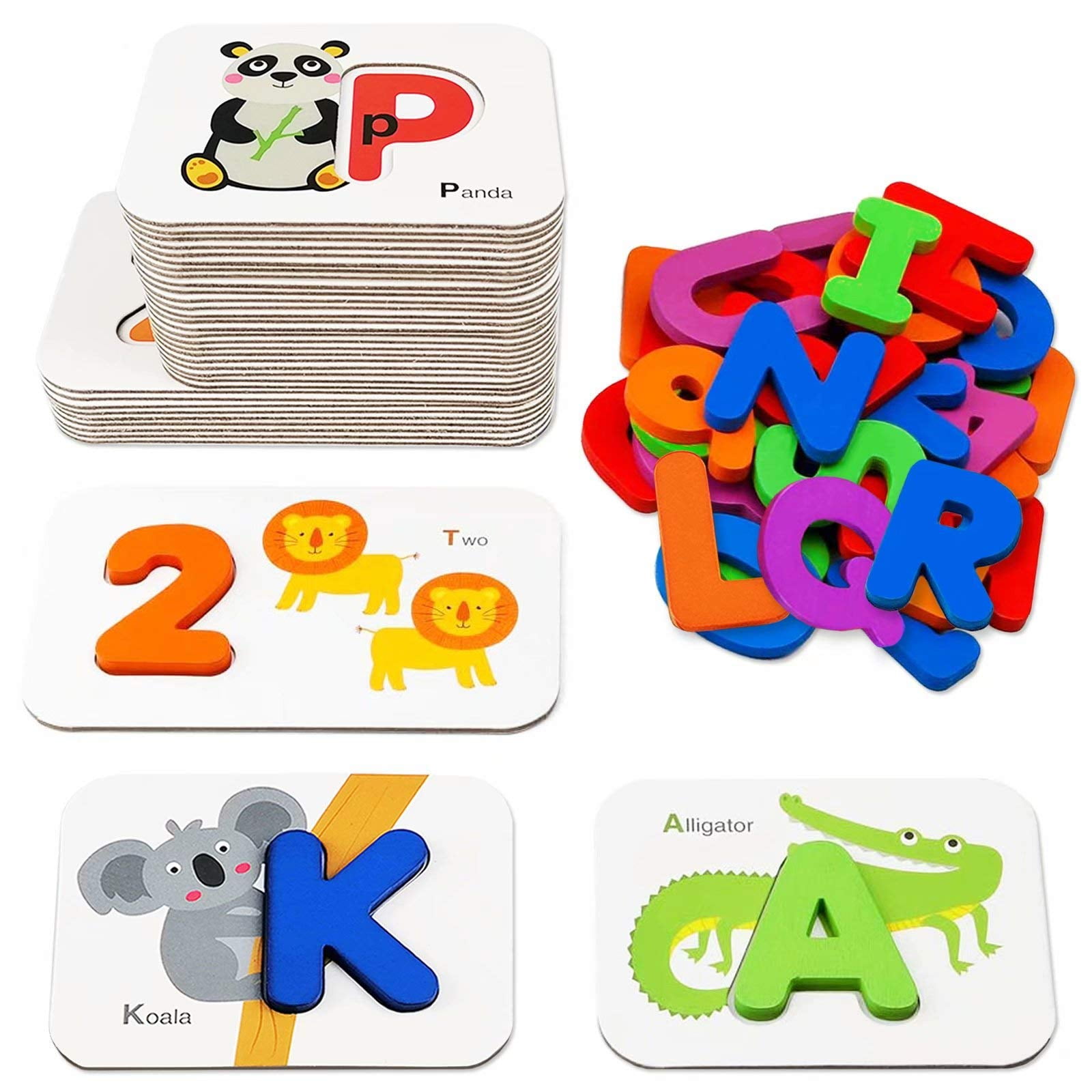 Tarjetas Didácticas Con Números Gojmzo Y Alfabeto De 3 A 5 Años Con Almacenamiento