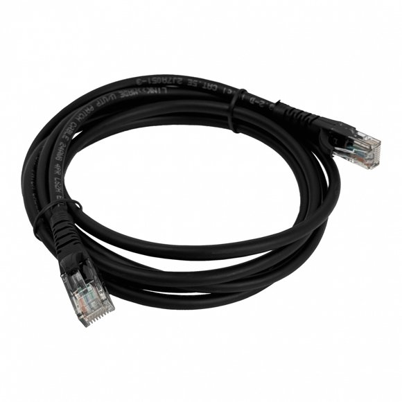 CPN-20L LINKMADE 2 Metros CAT5E NEGRO LSZH Cable de Parcheo Sobremoldeado Multihilo