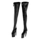 thumbnail image 2 of 1/6 Mujeres Sobre La Rodilla Botas De Tacón Alto Zapatos Para Figuras De Acción De 12 '' Negro, 2 of 5