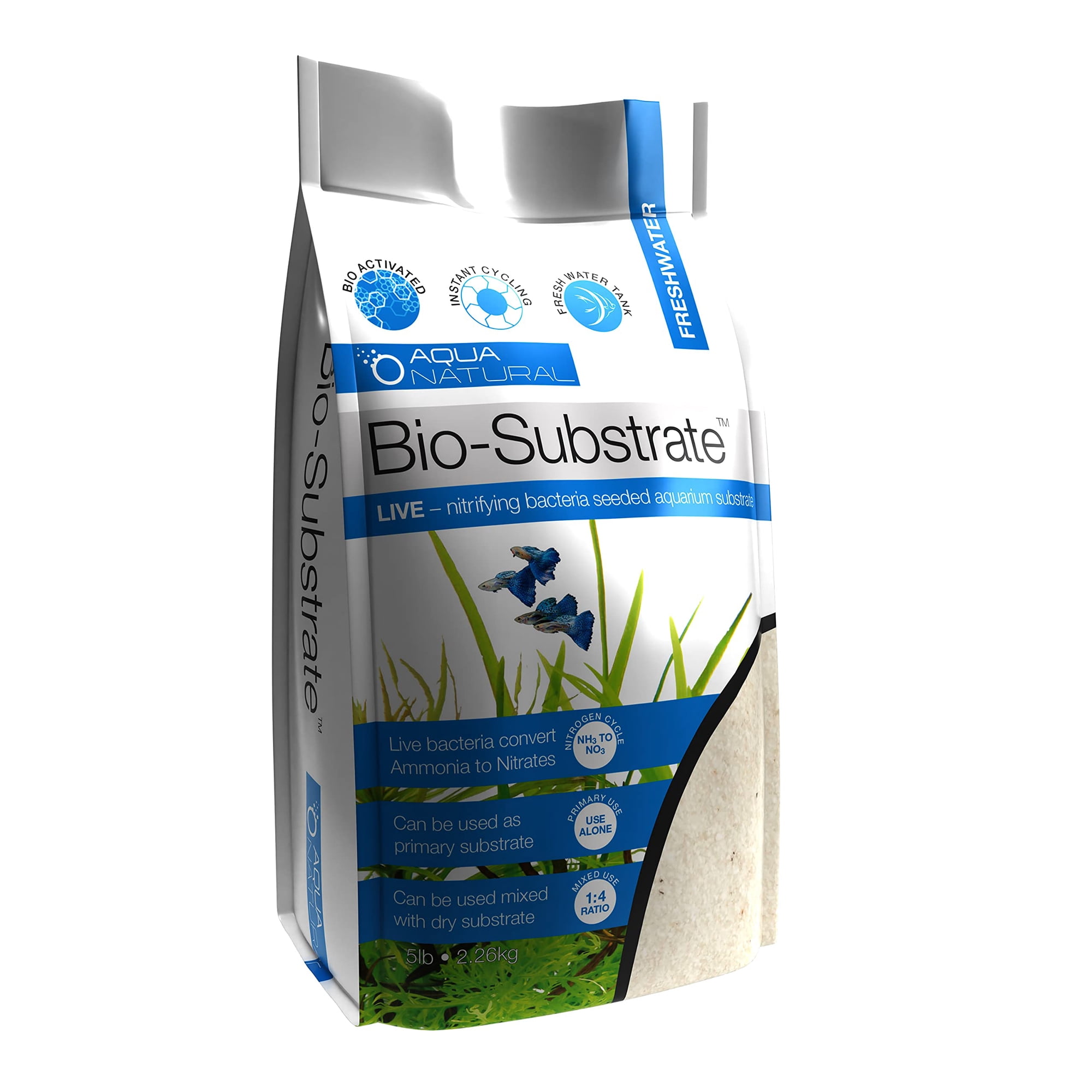 Sustrato Bio Aqua Natural Arena Blanca Azúcar 2,3 kg para Agua Dulce